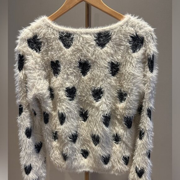 Molly Bracken Fuzzy Heart Cardigan – (Fits S-M) - Picture 6 of 6